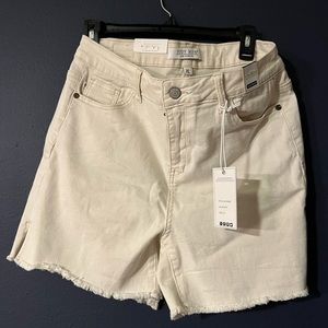 NWT Judy Blue cream denied shorts high waisted XL